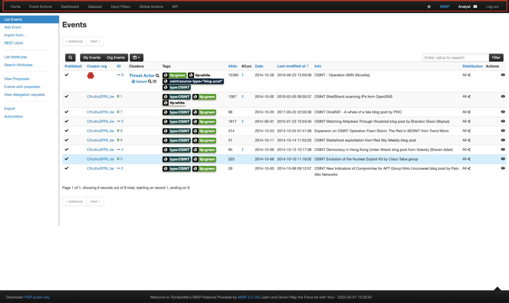 Screenshot: Log out: The Log out button to end your session immediately.