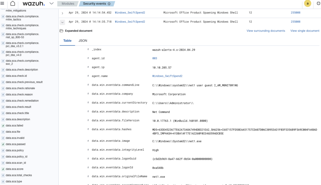 Screenshot: Search 'Net' in searchbar