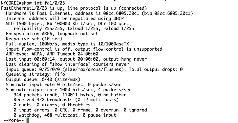 Screenshot: First I will see if I can apply same configurations to nycore2 without creating any issues (2 of 2)