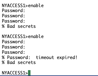 Screenshot: AAAAND have encountered a new issue. NYACCESS1 is requesting a password. This has happened previously, I assume when other users assign one... (1 of 2)