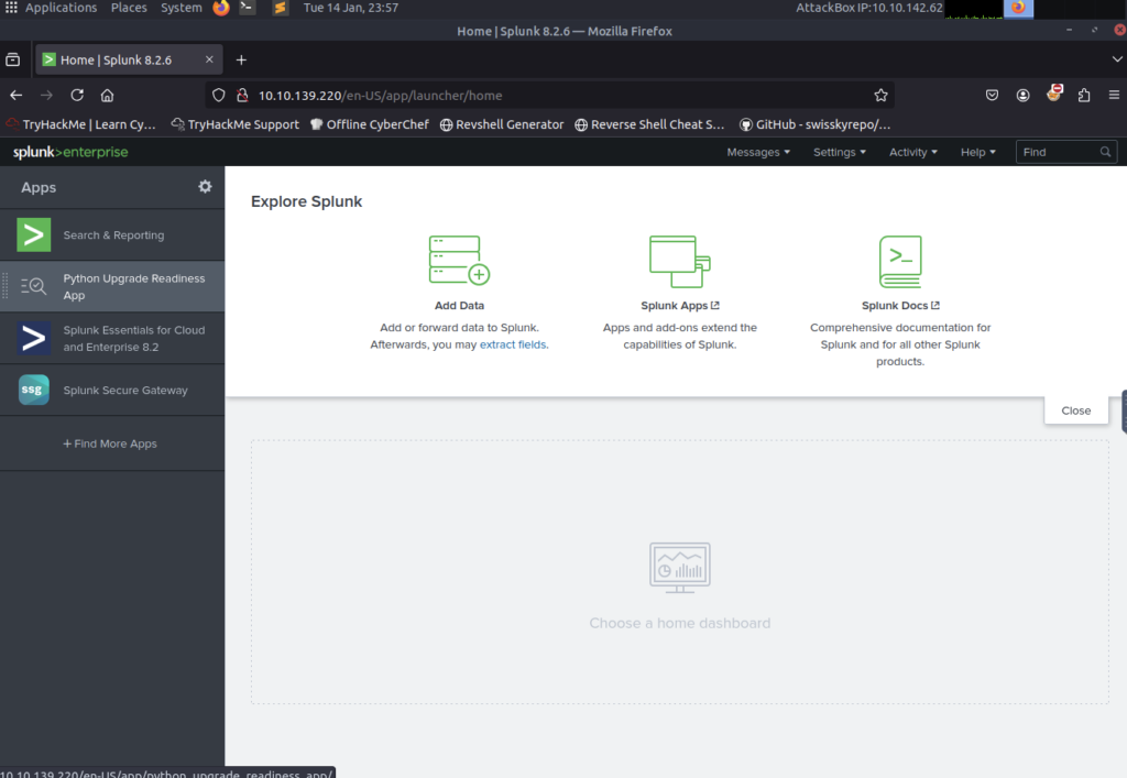 Screenshot: Initally I went to input data