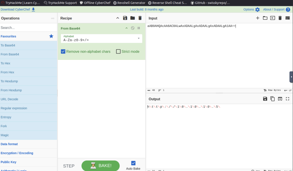 Screenshot: It is the beginning of our URL!