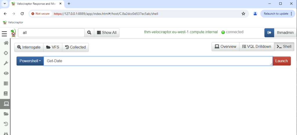 Screenshot: ANSWER: stdout
