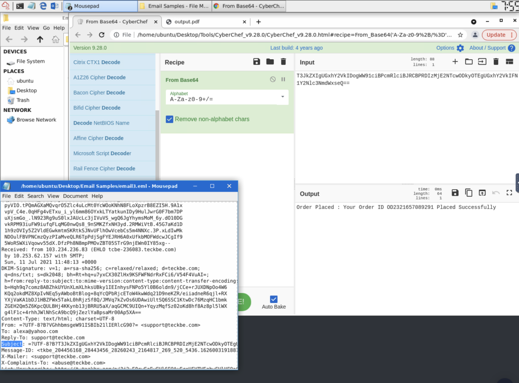 Screenshot: ANSWER: support@teckbe.com