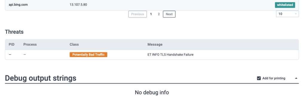 Screenshot: ANSWER: 2[.]16[.]107[.]24,2[.]16[.]107[.]83