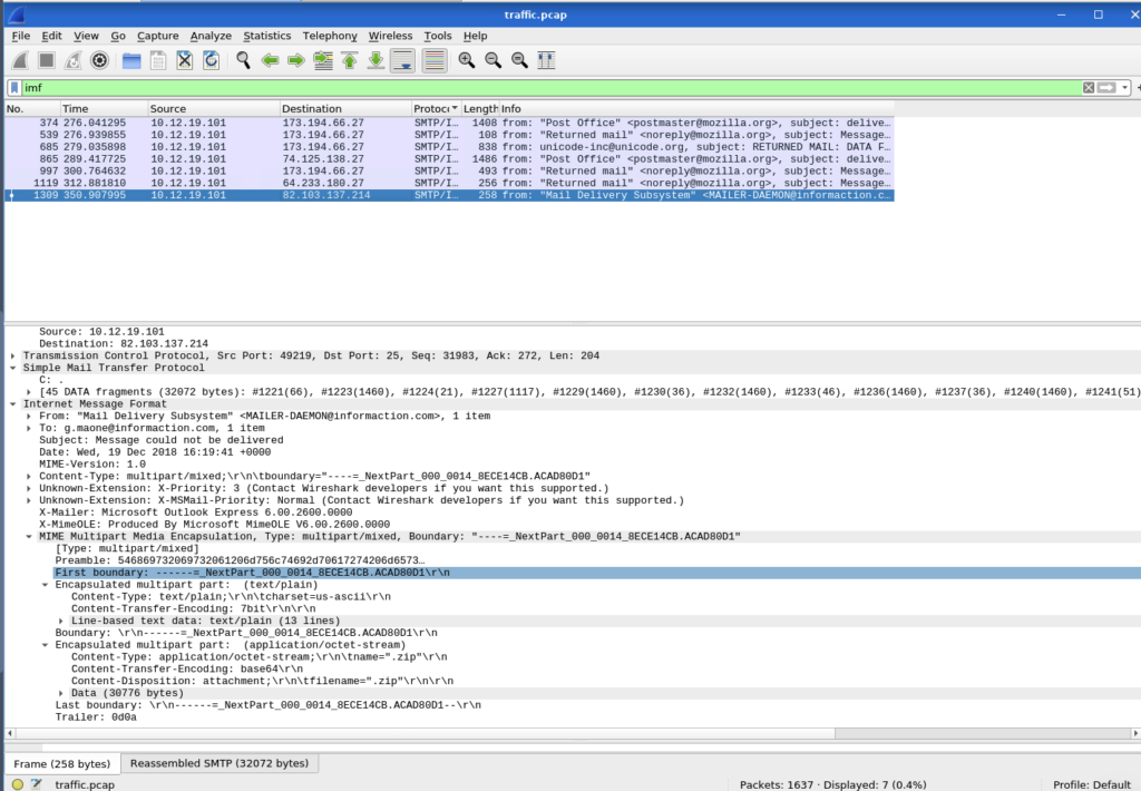 Screenshot: ANSWER: attachment.scr