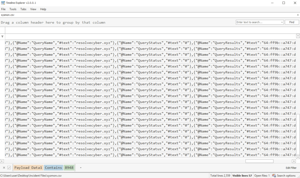 Screenshot: Let's use the parent ID (PID) to link network connections to the malicious payloads behaviour (3 of 4)