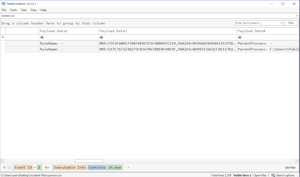 Screenshot: ANSWER: C:UsersbenimaruDownloadsch.exe client 167.71.199.191:8080 R:socks