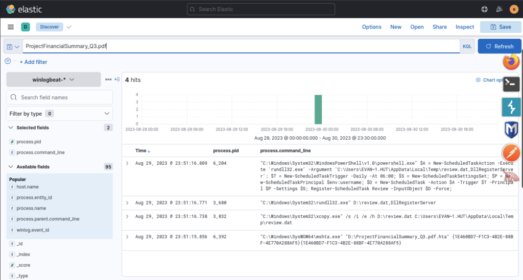 Screenshot: Update the filter to look for the PDF related results