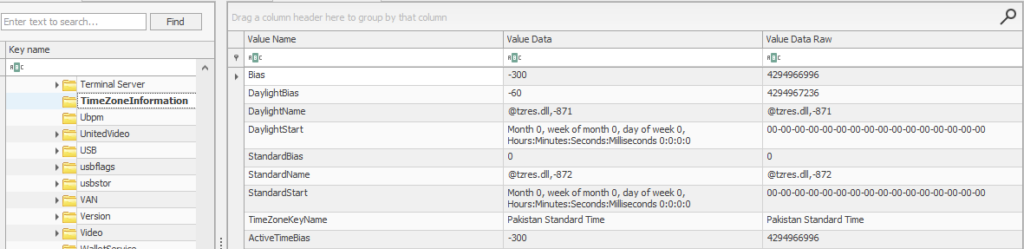 Screenshot: Here's how it looks in Registry Explorer. Take a look and answer Question # 4.