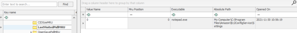 Screenshot: This is how Registry Explorer shows this registry key. Take a look to answer Question # 3 and 4.