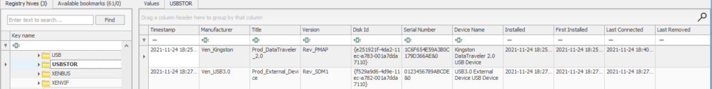 Screenshot: Registry Explorer shows this information in a nice and easy-to-understand way. Take a look at this and answer Questions # 1 and 2.