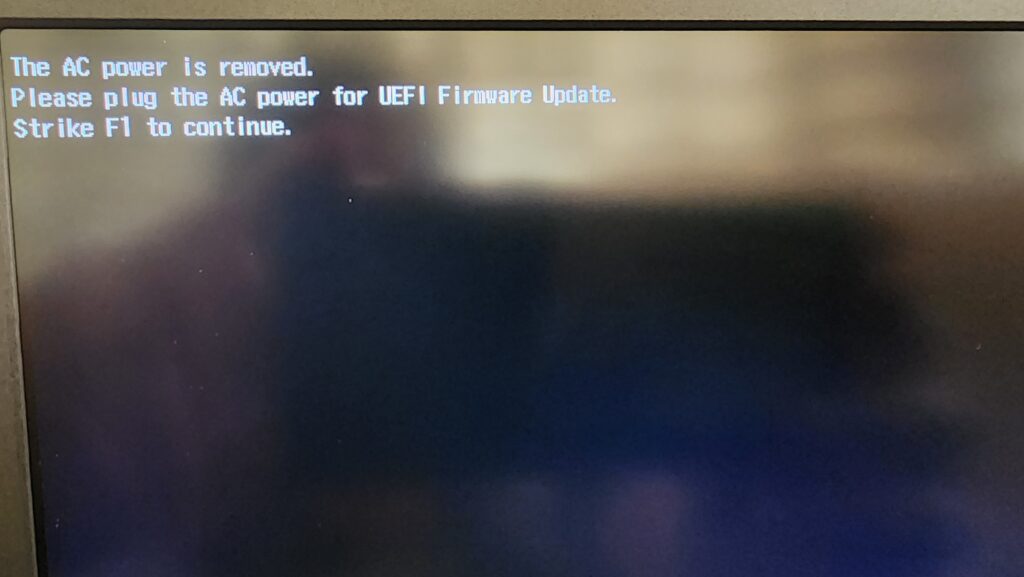 Screenshot: Immediately the device powered up so I assume the battery was unseated inside or something reset when it was removed? However once the... (3 of 3)