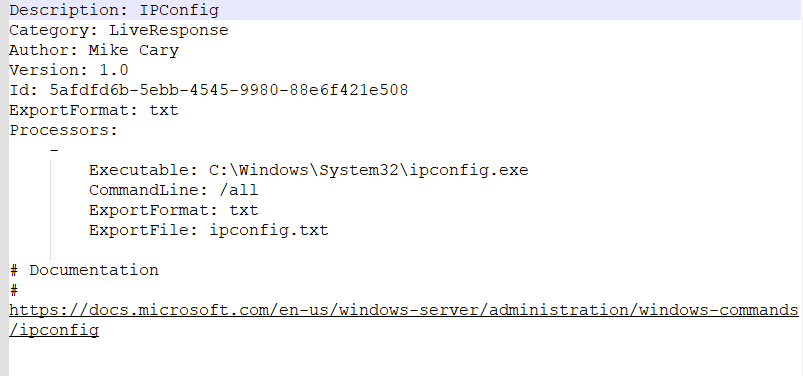 Screenshot: Here we see files with the .mkape extension. These are understood as Modules by KAPE. Let's open an MKAPE file and see how it is...