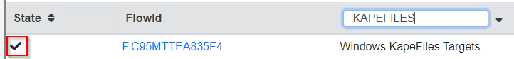 Screenshot: Once the artifacts have been gathered, the state will change from an hourglass to a checkmark like the others.