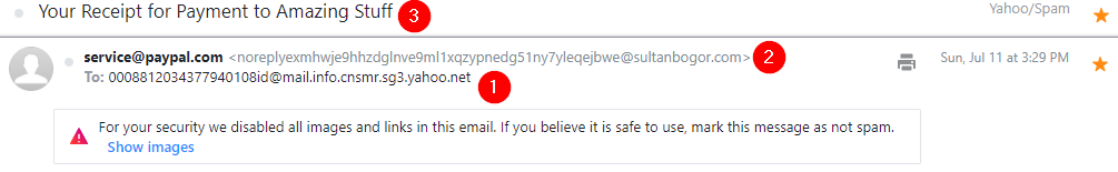 Screenshot: The subject line hints that you made a purchase or a transaction of some sort. If you don't recall this account, then it will grab your...