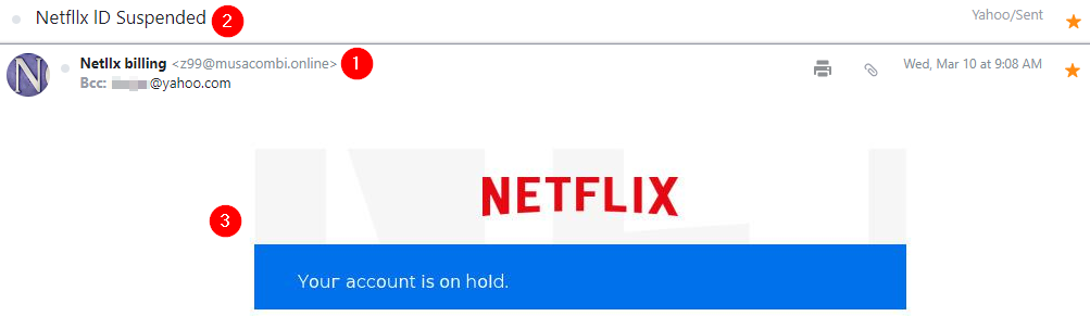 Screenshot: There is more of this sense of urgency in the email body.