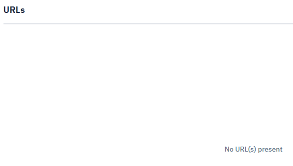 Screenshot: The right pane will show if any URLs were found in the email. In this case, no emails were found.