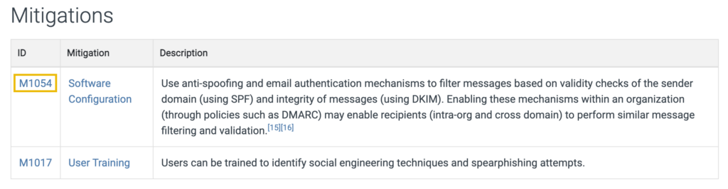 Screenshot: Visit the above link, and look at the Mitigation section under Software Configuration.