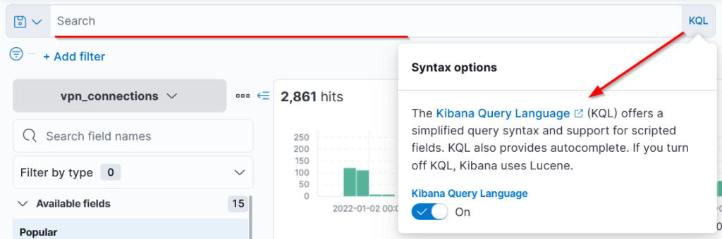 Screenshot: KQL (Kibana Query Language) is a search query language used to search the ingested logs/documents in the elasticsearch. Apart from the KQL...
