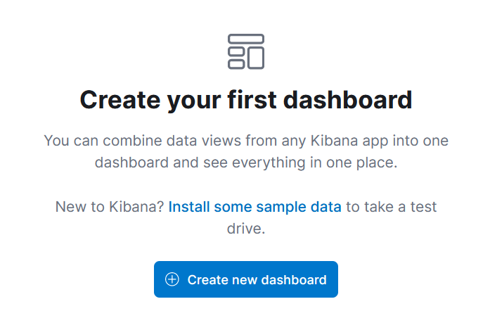 Screenshot: Go to the Dashboard tab and click on the Create dashboard.