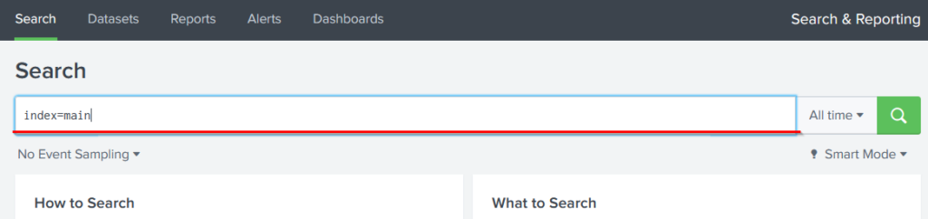 Screenshot: Splunk Search Head is the place within the Search & Reporting App where users can search the indexed logs as shown below. When the user...